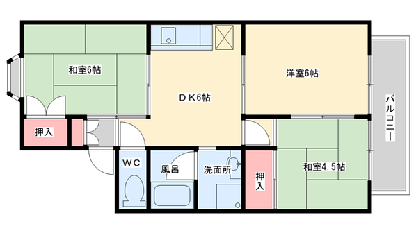 高槻駅 徒歩26分 2階の物件間取画像